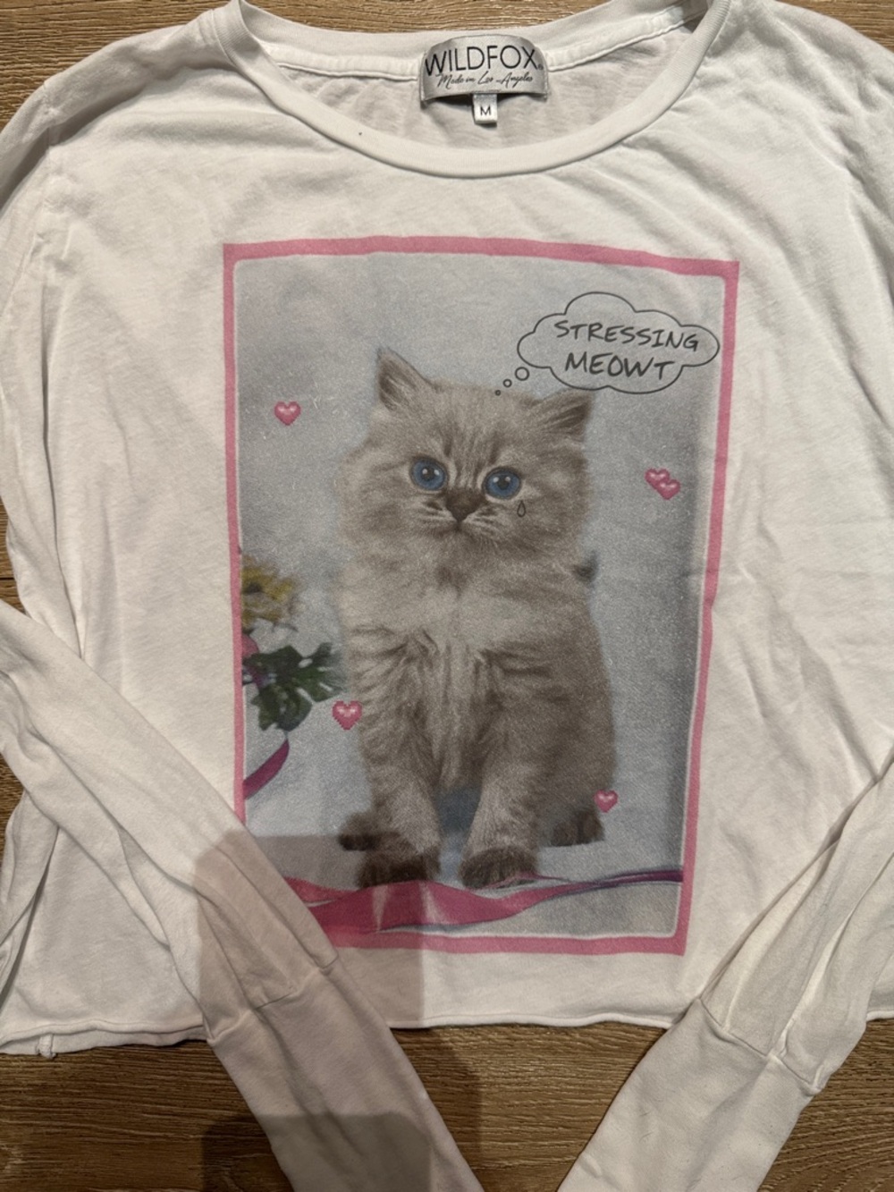 CAT PEOPLE Wildfox Stressing Meowt Kitten Shirt!!